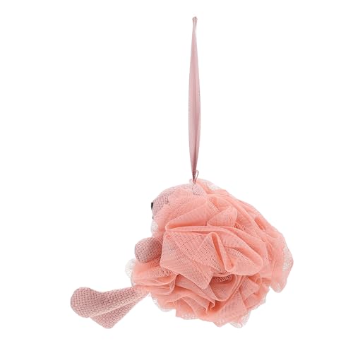 Toyvian Bola de Ducha de Dibujos Animados Malla Esponja Exfoliante para Baño Color Rosa 1 Unidad Suave Masaje para Piel Adecuado para Uso Baño y Hoteles