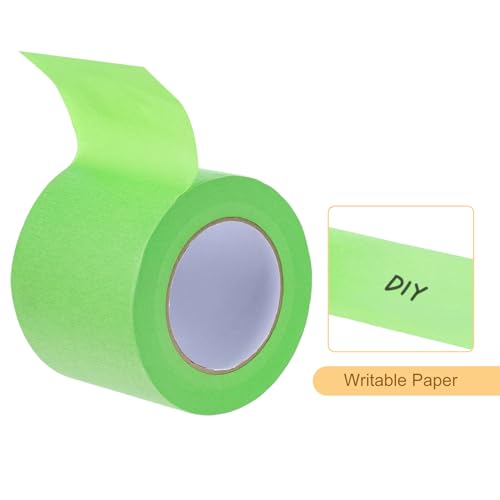 Image of Masking Tape Green Painters Tape Paper Tape [for Crafts DIY Walls Painting Packing Automotive Home Decoration Teaching]- 4 Inch x 60 Yards /1 Roll