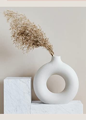 The Bright Storey White Donut Ceramic Vase