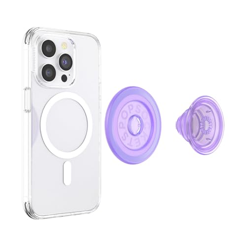 Image of PopSockets Phone Grip for MagSafe, Magnetic Holder, Phone Stand - Lavender Translucent