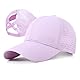 HTTDSLF Baseball Kappe Mädchen mit Pferdeschwanz, Schnell Trocknend, Netzstoff, Sportmütze für Kinder, Mädchen Baseballkappe Verstellbarer, Tennis Kappe Sonnenhut Visier, Kinder Basecap Schirmmütze