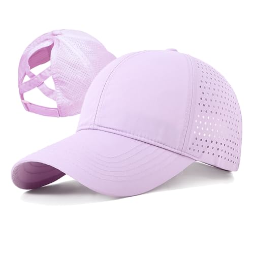HTTDSLF Baseball Kappe Mädchen mit Pferdeschwanz, Schnell Trocknend,...