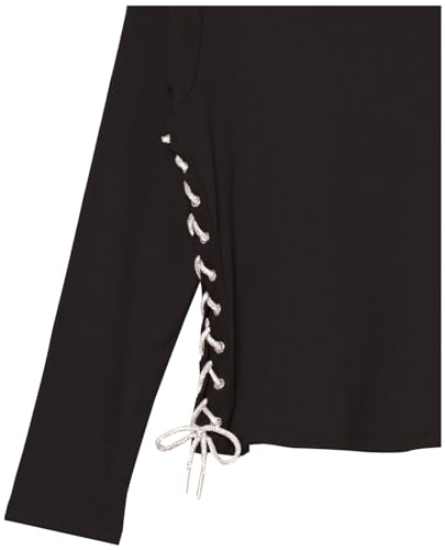 Image of Speechless Girls' Rib Knit Long Sleeve Side Drawstring