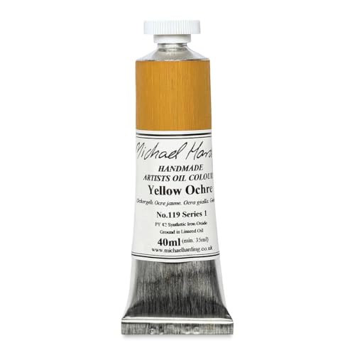 Michael Harding Artist Oil Colours, Yellow Ochre, 40ml Tube, 11940