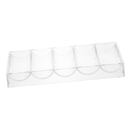 KONTONTY Grid Poker Chip Holder Tray Large Capacity Poker Chip Box Rack Storage Box