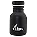 Laken Unisex - Botella de Acero Inoxidable Muy Resistente para Adultos, 0,35 l, Color Negro