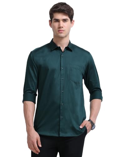 Image of Miraan Men's Satin Long Sleeve Casual Shirt (GASATIN)