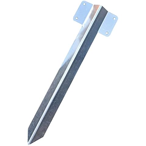 Pack of 10 x Timber Railway Sleeper Driveway Path Straight Edge Edging Bracket Heavy Duty - Galvanised Steel Cover