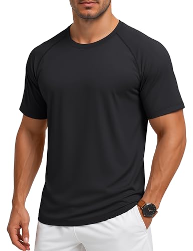 MAGCOMSEN Men's Short Sleeve UPF 50+ Sun Protection Shirts Quick Dry Athletic T-Shirt Hiking Running Swimming Rash Guard