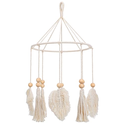 Image of Boho Crib Mobile Handmade Neutral Crib Mobile Nursery Decoration for Nursery Room Decor