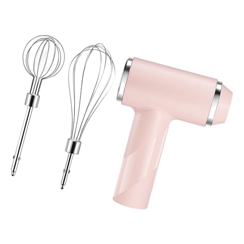 Thewasc Batidora de mano ajustable de 3 velocidades con batería de 800 mAh y accesorios, ideal para batir mezcla, batidora de mano portátil
