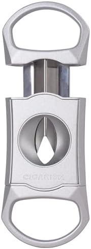 V-Cut Cigar Cutter Stainless Steel Blade, Up to 60+ Ring Gauge in...