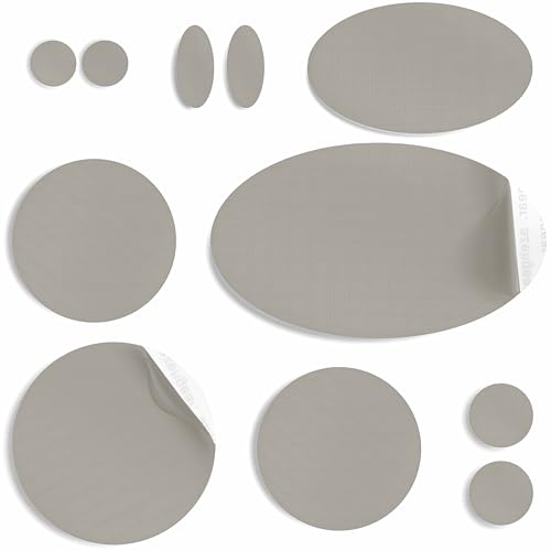 aZengear Repair Patches for Down Jackets Waterproof Self Adhesive Pre-Cut Tear-Cold Heat Resistant Nylon Polyester Fabric Repair Pattern Inflatable Tents (11pcs, Taupe Grey)