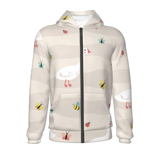 Funny Goose1 Kid Hoodies Boys Zip Up Sweatshirts Girls Pullover with Pocket2