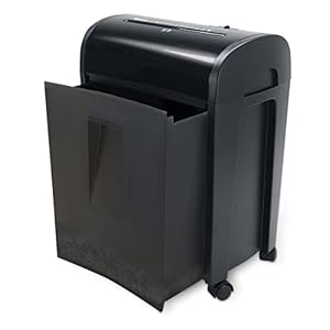 WAYTEX 77323 Papierversnipperaar, kruis, 10 vellen, CD en DVD, lade 14 l, op wielen, snel en krachtig