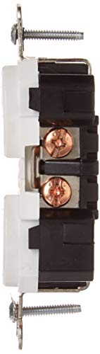 Leviton 8300-W 20-Amp, 125-Volt, Extra Heavy Duty Hospital Grade, Duplex Receptacle, Straight Blade, Self Grounding, White #TOP3