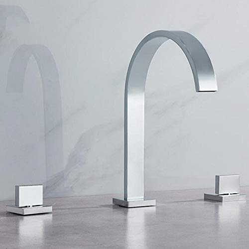 Robinet de salle de bain eau chaude et froide pour vasque rétro et lavabo moderne 3 trous