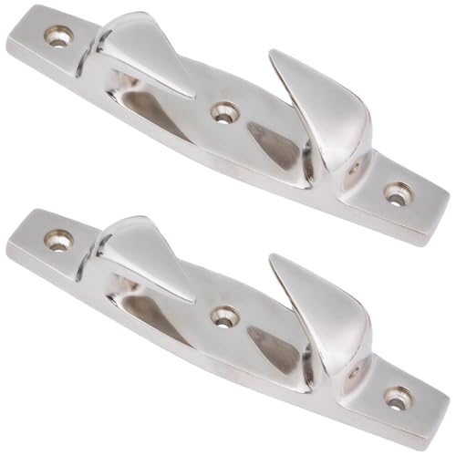 Vestamore - 2 cuñas de barco marítimo, de cuerda de muelle en ángulo resistente, 5.9 pulgadas/150 mm de acero inoxidable 316, calas de punta inclinada, tensión máxima de 100 KN para barcos y