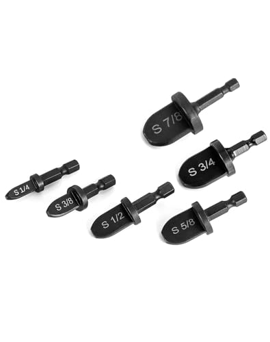 Image of Hetkrishi HVAC Repair Kit Air Conditioner & Refrigeration Expansion Manual Tube Expander Soft Copper /Aluminum Pipe Tool Drill Hex Shank Set Contains 1 /4'', 3 /8'', 1 /2'', 5 /8'', 3 /4 inch, 7 /8 inch