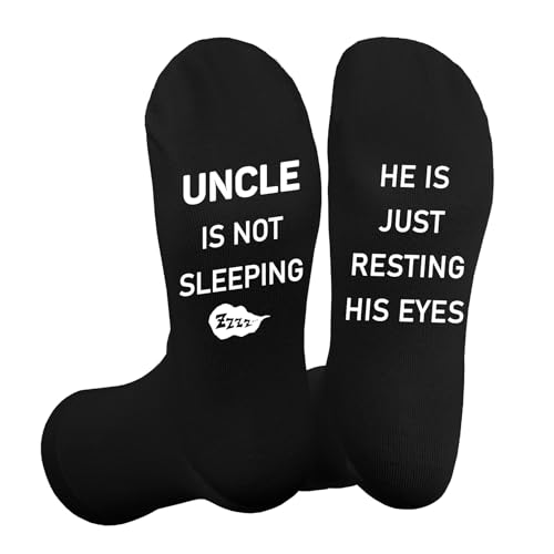 LSVGSAK Novelty Socks for Men Uncle Gifts from Niece Nephew Personalised Christmas Fathers day Birthday Thanksgiving Anniversary Retirement Xmas Presents for Best Uncle Funny Stocking fillers Socks