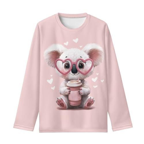 Girls Long Sleeve T Shirts Kids Summer Tops Crewneck Tees 3-16 Years