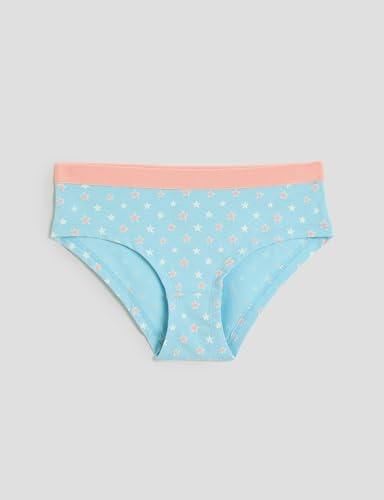Image of Amazon Brand - Symbol Girls Assorted Prints Cotton Stretchable Briefs with Soft Waistband | Aged 3-14 Years (Available in Combo Pack of 3 and 6)