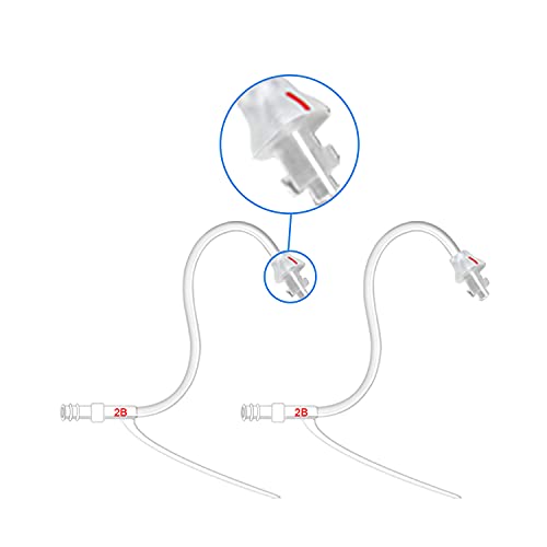 Banglijian Hearing Amplifier Replacement Slim Sound Tubes for BLJ-707 (Red-Right Ear)