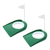 Orivin 2 Stück Golf Putting Cup Mit Flagge, Putting-Übungshilfen, Putter-Loch Für Den Innen- Und Außenbereich, Für Das Home Office, Den Hof Und Den Rasen