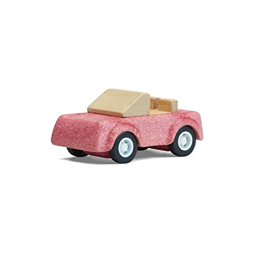 %25 OFF! PlanToysÂ® Pink Sports Car Wooden Montessori Vehicle Toy | Early Movement, Imagination and ...
