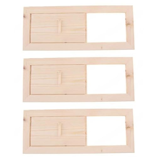 Curseur de ventilation pour sauna FUBESK, rabat d'échappement en bois 34x13.5cm - 2