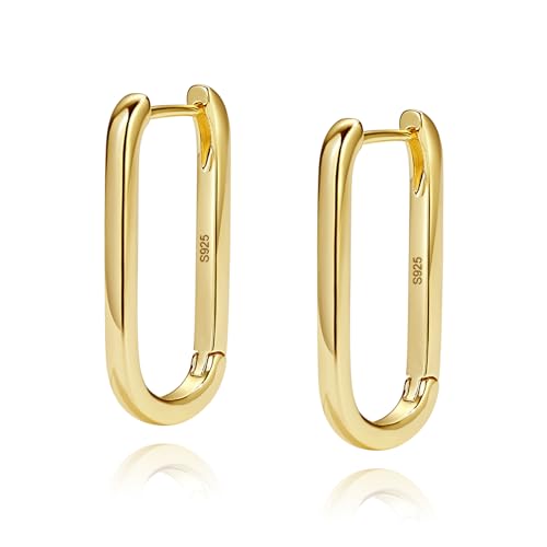 Me&Hz Gold Huggie Earrings Small Huggie Hoop Earrings for Women 14K Gold Plated Hypoallergenic Cubic Zirconia Huggies Mini Silver Hoop Earring for Women
