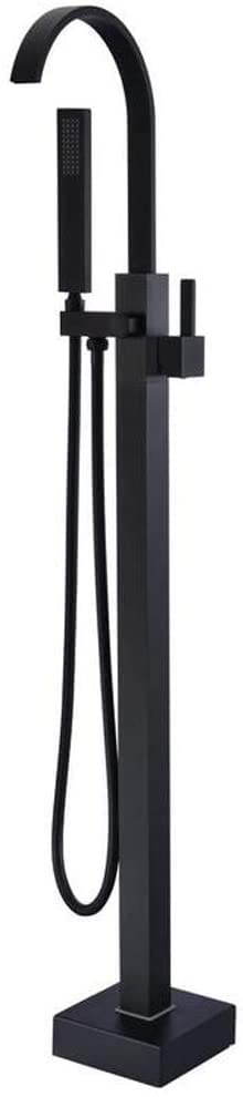 Ensemble de douche mitigeur de sol noir à poignée unique précise