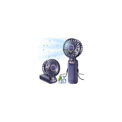 Ventilateur Portable, 5 Vitesses et 20h Fonctionnement, Mini Ventilateur USB Rechargeable avec 4500 mAh Batterie, Puissant et Silencieux Ventilateur avec...