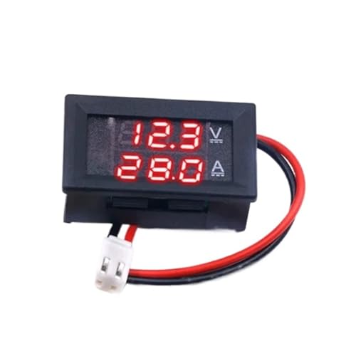 Voltmètre ampèremètre LED rouge haute précision DC 0-100V 1A avec shunt intégré