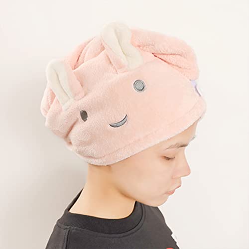 Lurrose Cabelo de Secagem Hat 2Pc Super Absorvente Toalha Envoltório Toalha de Banho de Chuveiro par