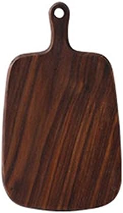 Bamboo & Walnut Cutting Board - Multi-Functional Chopping Block for Pizza, Bread, Fruits, Veggies & Sushi - Stylish Hanging Design (Black) - Ideal Kitchen Essential