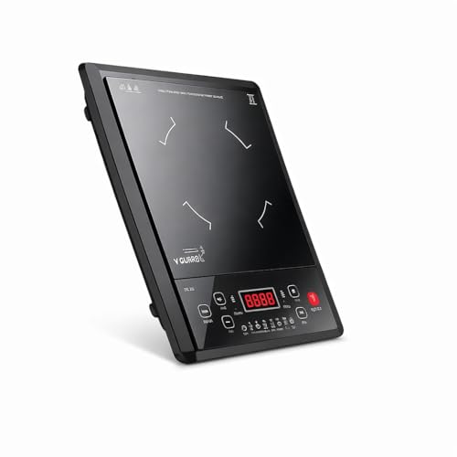 Image of V-Guard VIC 06 V1 1600w induction cooktop - 3 years warranty on induction coil - pre-set cooking functions - automatic high /low voltage cut-off.