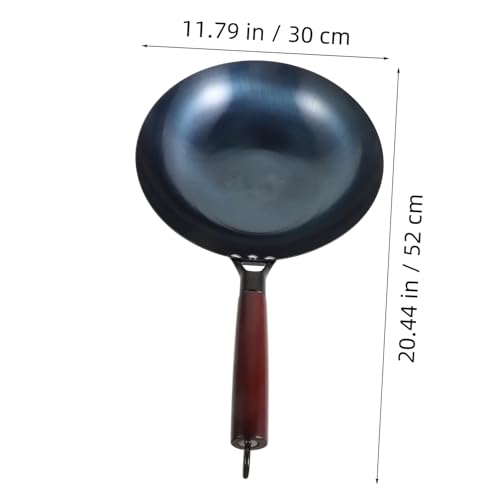 Wok de Hierro con Mango de Madera Antiadherente miniatura 2