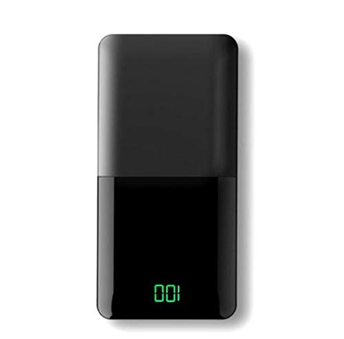 10000mah Powerbank Portable Charger External Battery, LCD 2usb Fashion Power Store for Xiaomi iPhone Samsung, All Black