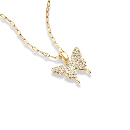 Gemnico Gifts For 10 Year Old Girl - 10Th Birthday Gift For Her, Daughter, Teen - Butterfly Pendant Necklace, 18K Gold Plated, Beauty Box And Inspirational Quote Card thumb #2