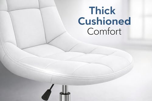 Image of Modern Egg Shape Bar Stool with 360 Swivel | Height Adjustable Bar Chair | Counter Stool & High Chairs | Comfortable for Home, Office, Restaurant Bar, Cafe & Cash Counter - (White)