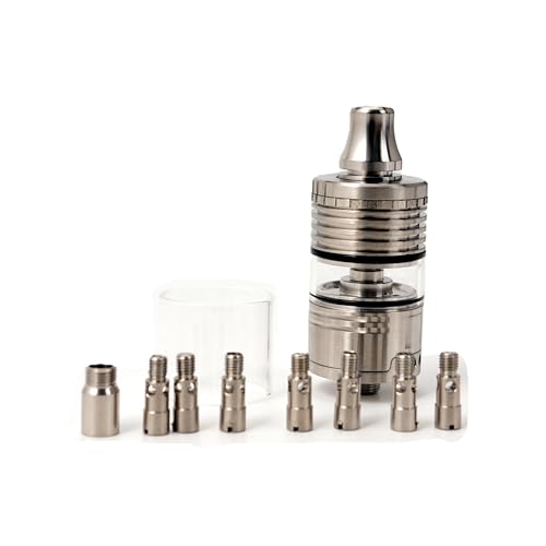 Vico Style 22mm MTL/RDL RTA von Shen Ray 6ml Tank 316 Edelstahl Verdampfer Einstellbare Airflow Selbstwickler Silber
