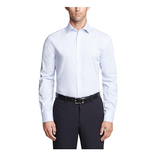 Tommy Hilfiger Men's Dress Shirt Regular Fit Essentials Classic Blue