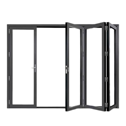 Fenêtre coulissante pliante en aluminium – Barrière de séparation de pièce rétractable pour restauration rapide, porte de concession mobile verrouillable, parfaite pour la maison, le bureau, le garage