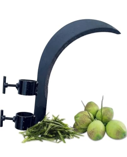 Hudioo Hand Sickle Cutter with Sharp Curved Blade for Grass, Weeds, Harvesting, Gardening & Farming | Heavy Duty Grass Sickle Cutter Head | Durable Manual Garden Tool for Lawn & Branch Crop Cutting