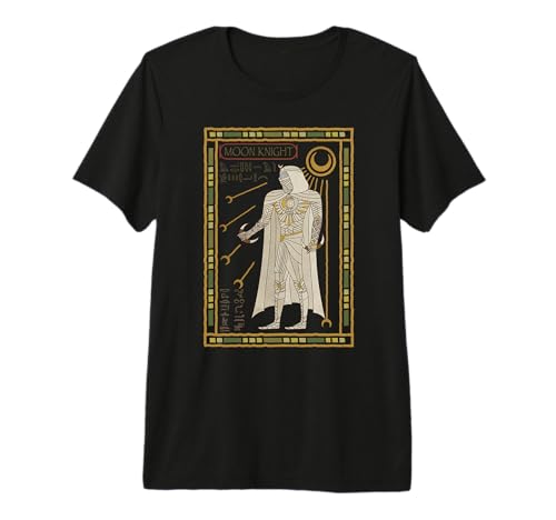 T-Shirt Marvel Moon Knight Tarot Poster imprimé haut de gamme en coton pour homme