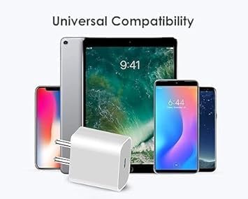 Image of 20W USB-C Charger Adapter for 3.3Ft Data Cable for 14 /14 Pro /14 Pro Max /14 Plus /13 /13Pro /12 /12 Pro /11 /11Pro, Adapter +Fast Charging Cable (DP50)