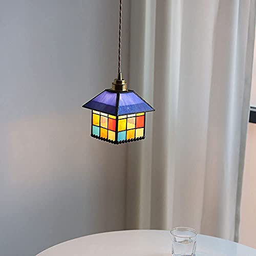 Lámpara de araña de cristal para comedores nostálgicos y decoración retro americana 4