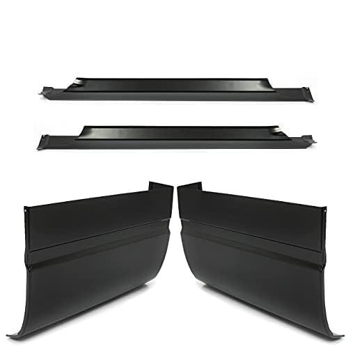 Outer Rocker Panel&Cab Corners Pair Kit Compatible with 1988-1998 Chevy Chevrolet/GMC C/K 1500 2 Door Extended Cab Electrophoresis Steel Set of 4 (Deliver in two packages)Recycled Claim Standard 100