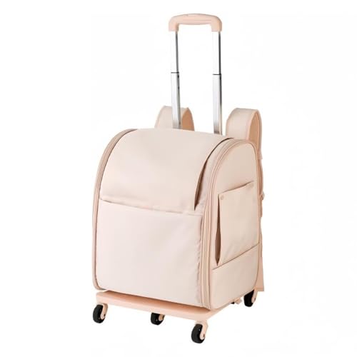 Uevmo ペットキャリー 猫 リュック カート 大容量 透明メッシュ窓 循環換気 犬用キャリーカート キャスター付き 軽量で持ち運びに便利 脱着式ベース 折り畳み可能 猫 ペット キャリー付き 防脱出 犬 旅行 通院 散歩 緊急避難 外出などに適していま